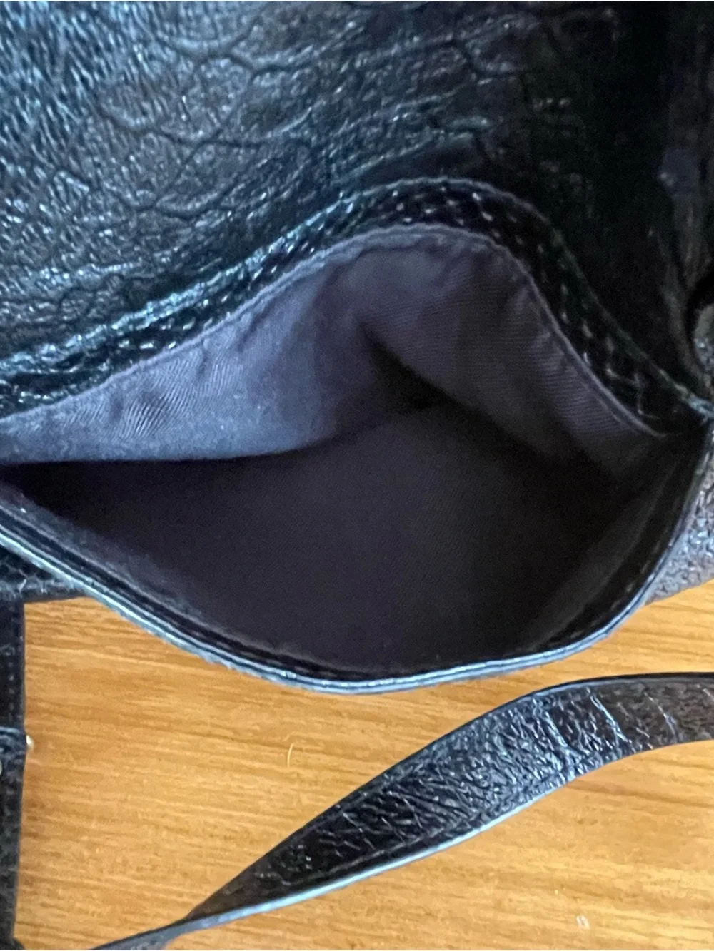 The Sak Black Textured snakeskin embossed  Crossbody Bag